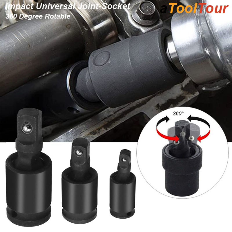 Power Tools Extension - ユニバーサルジョイント,360度,関節,ウォブルソケットアダプター,エクステンションアダプター,電気レンチ,1/2 3/8 1/4