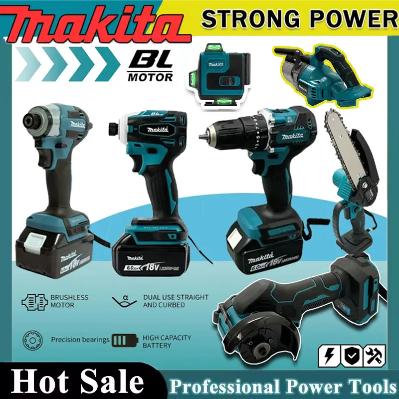Power Tools Professional - マキタコードレス電動工具キット ポータブルインパクトドライバー 充電式スクリュードライバー 電動レシプロソー 業務用