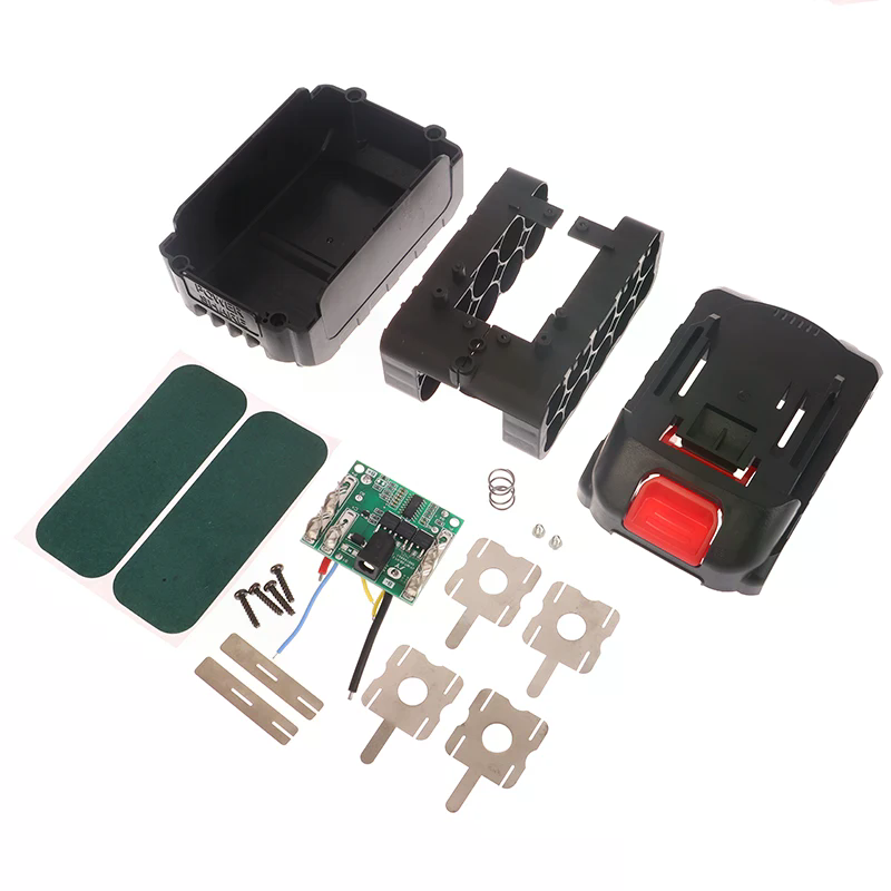 Power Tools Microsoft - 21V 電動工具ケースバッテリー収納ボックス BMS ワイヤレス電気アングルグラインダー切断 18650 バッテリーケースバッテリーなし