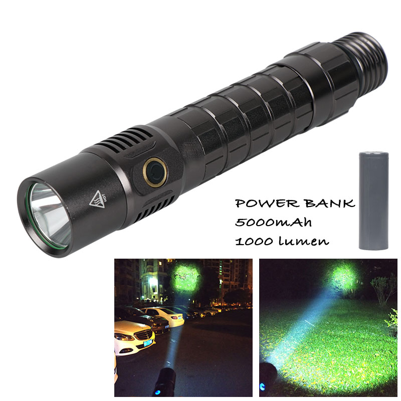Power Tools Extension - 5000mAh パワーバンク延長ポールネジ式互換懐中電灯アクセサリー（店舗販売の工具用）