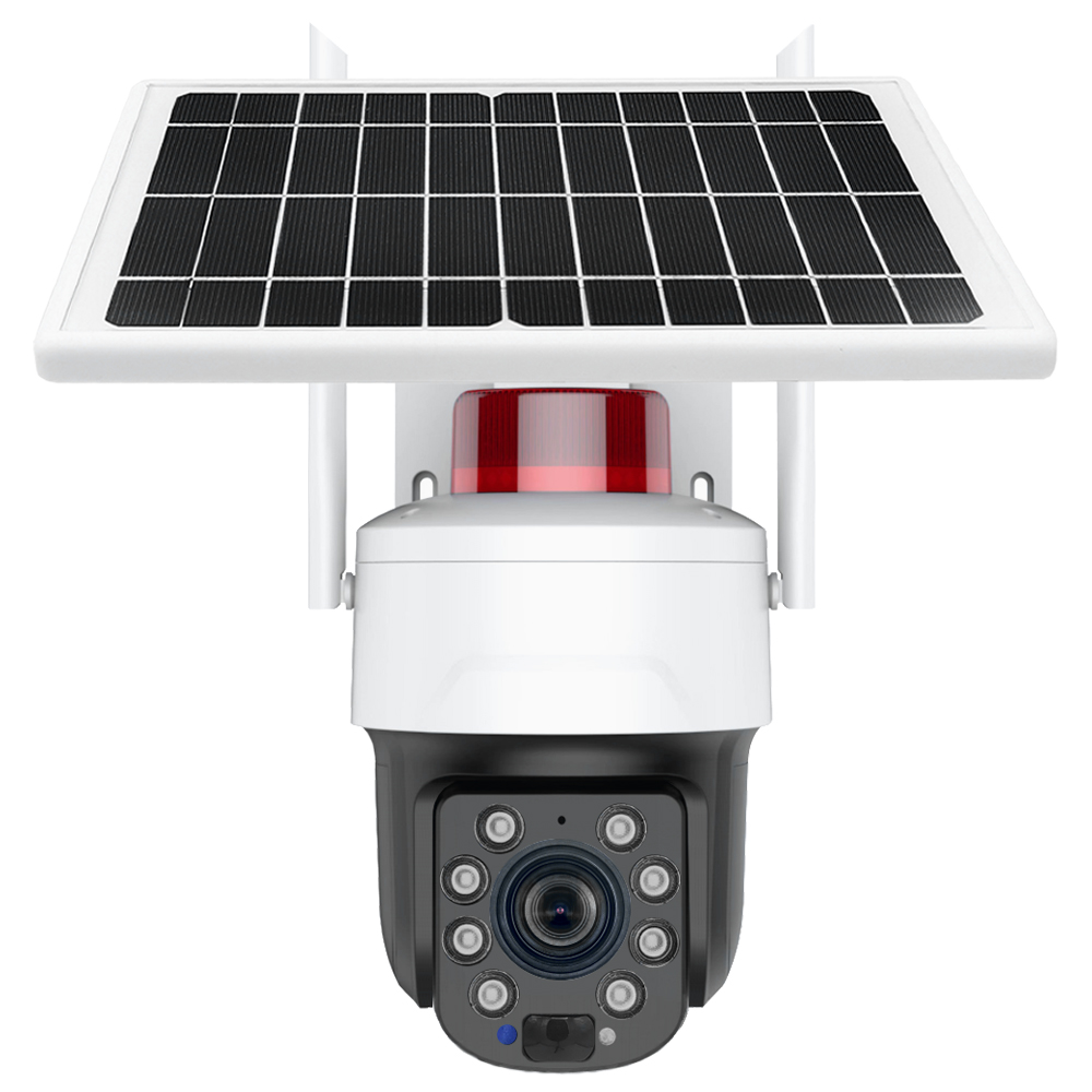 Power Tools Zoom - WiFi 5MPソーラー監視ネットワーク、30倍ズームで2km先まで確認可能、低電力屋外IP66防水、クリアな暗視機能
