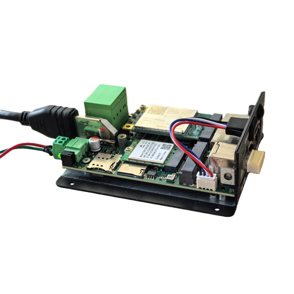 Power Tools For Linux - 壁掛けDINレール産業用エッジUbuntu 24.04 Linuxゲートウェイ低電力9〜36V 4G LTE WiFi/BT