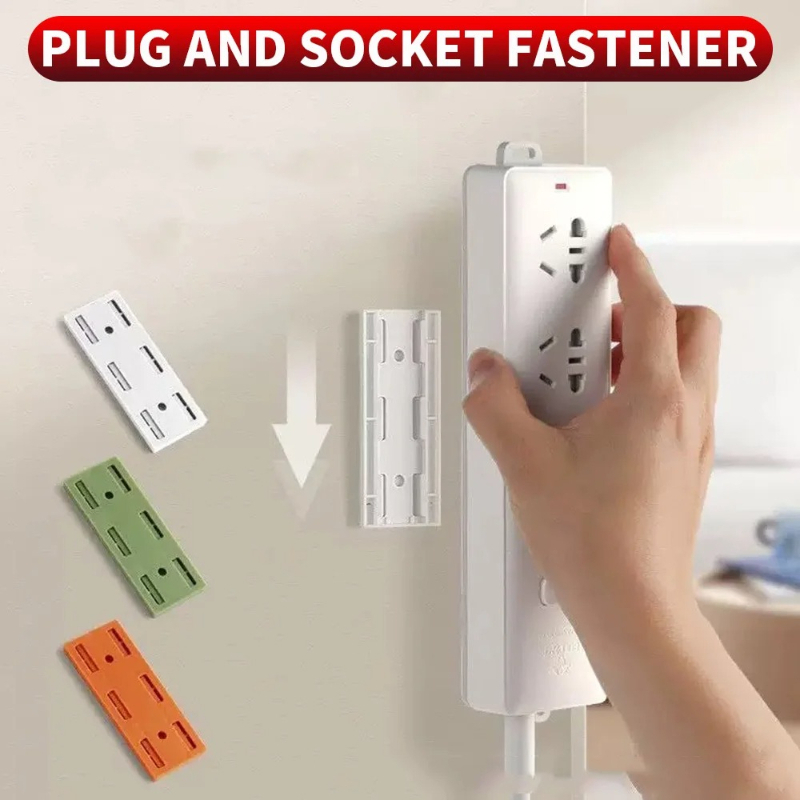 Power Tools Storage - 自己粘着式電源タップ固定器 壁掛け式 穴あけ不要 プラグホルダー キッチン/自宅/オフィス用