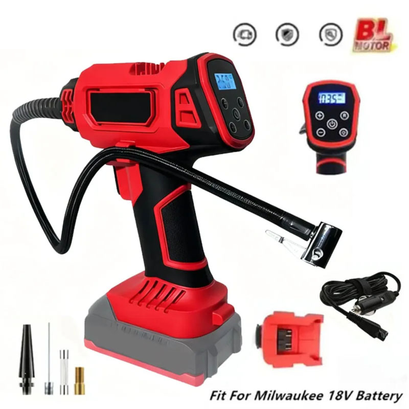 Power Tools Milwaukee - ミルウォーキー18Vバッテリー対応 電動エアポンプ コードレス 車用タイヤ 自動空気入れ ハンドヘルドエアコンプレッサー