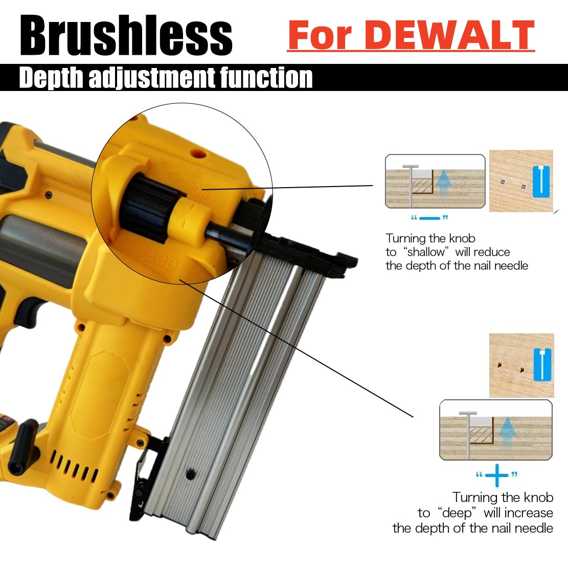 Power Tools Manufacturers - 2in1ブラシレス電動ネイルガンF15-F50 K410コードレスステープラーフレーミングネイラー/タッカーツール - DEWALT 18Vバッテリー駆動 木工用