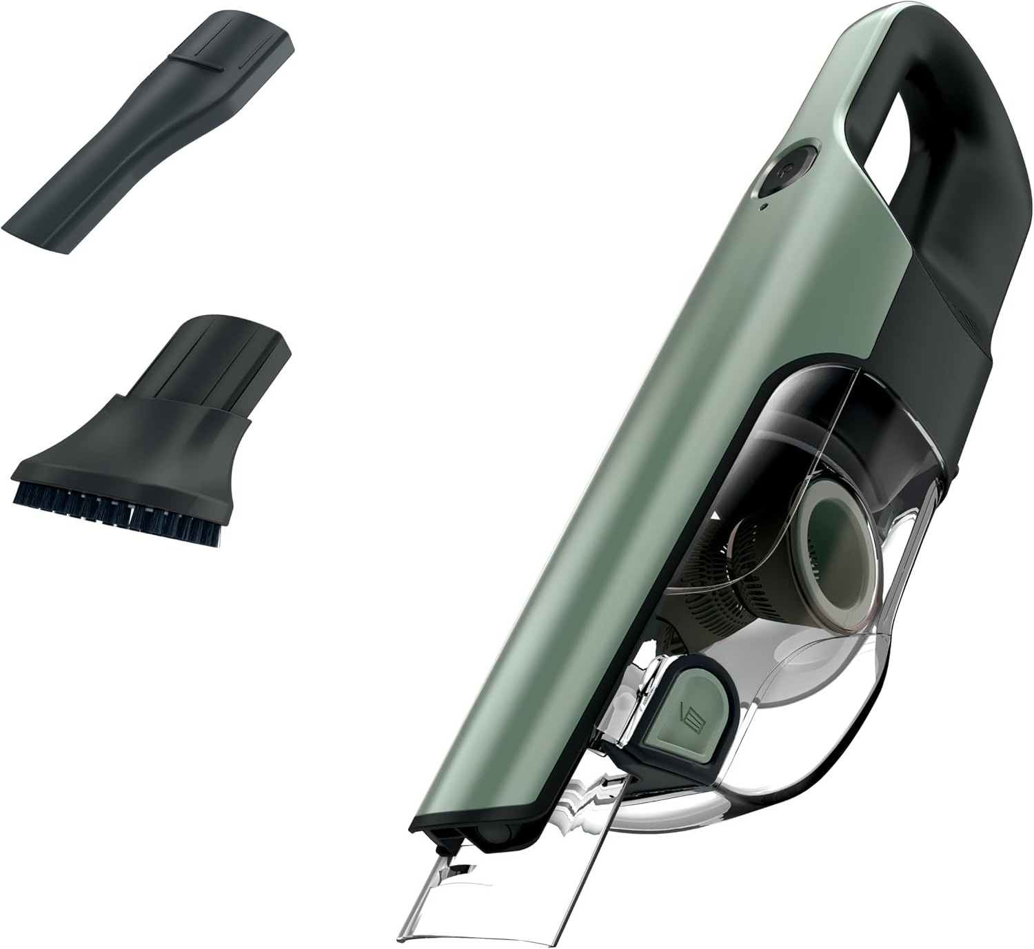 Power Tools Vacuum - コードレスハンドヘルド掃除機、強力な吸引力、ハンドヘルド掃除機、隙間ツール、スクラブブラシ、軽量、XLダストカップ、ブラック/グリーン