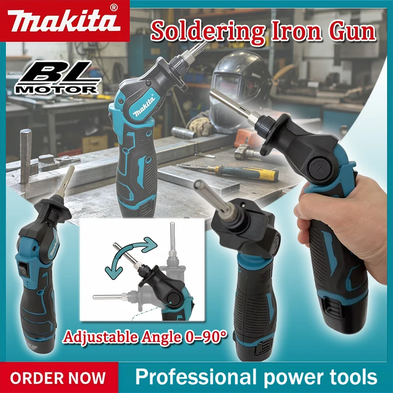 Power Tools Makita - マキタ 12V リチウムイオン電動はんだごて 角度調整可能 0～90度 °