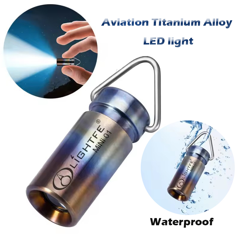 Power Tools Zoom - 航空チタン合金防水ミニ懐中電灯屋外サバイバルツール LED ポケットキーホルダーライトキャンプ釣りハイキング用 ﻿