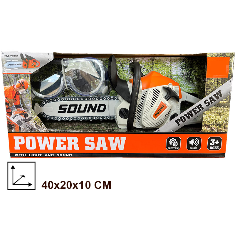 ゴーグル付きおもちゃのチェーンソー 子供用電動チェーンソー  - Power Tools Kids のレビューと価格