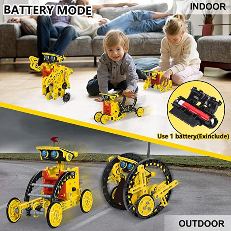 12 in 1 科学実験ソーラーロボットおもちゃ DIY ビ - Power Tools Kids のレビューと価格