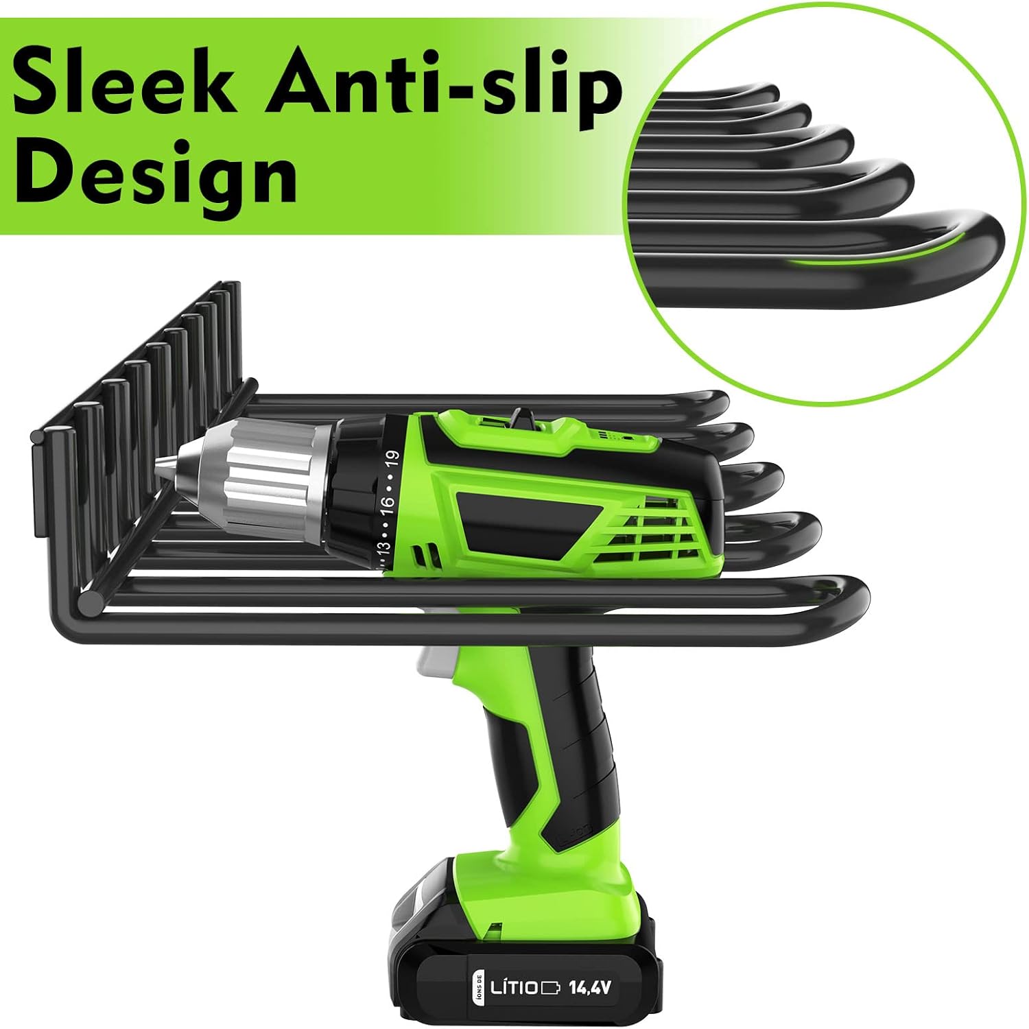 VKKM電動工具オーガナイザー 4スロット ドリルホルダー  - Power Tools Storage のレビューと価格