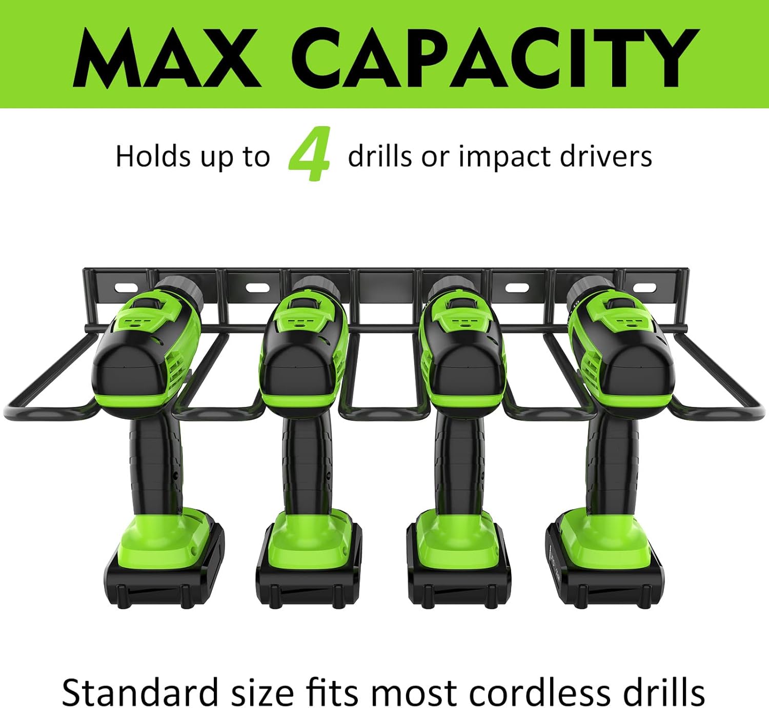 VKKM電動工具オーガナイザー 4スロット ドリルホルダー  - Power Tools Storage のレビューと価格