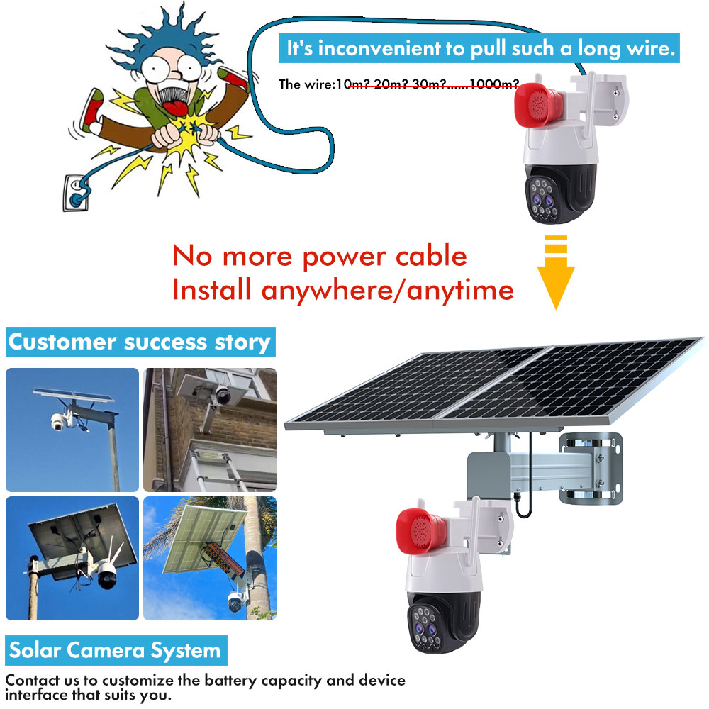 10倍ズームデュアルレンズソーラー電源PTZ屋外CCTV C - Power Tools Zoom のレビューと価格