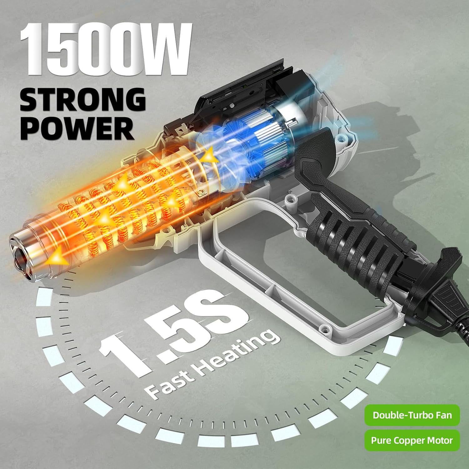液晶付きホットエアガン 12段階温度調節可能 120 ℉ - - Power Tools Manufacturers のレビューと価格