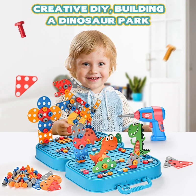 211-351 個子供ツールセット電気ドリルネジナットパズル - Power Tools Kids のレビューと価格