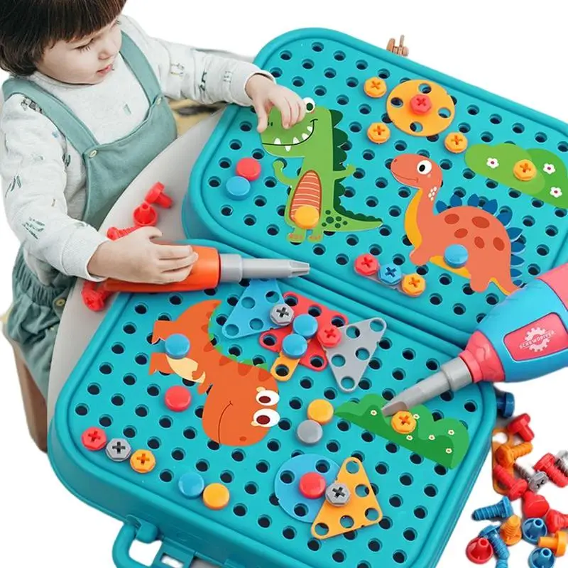 211-351 個子供ツールセット電気ドリルネジナットパズル - Power Tools Kids のレビューと価格
