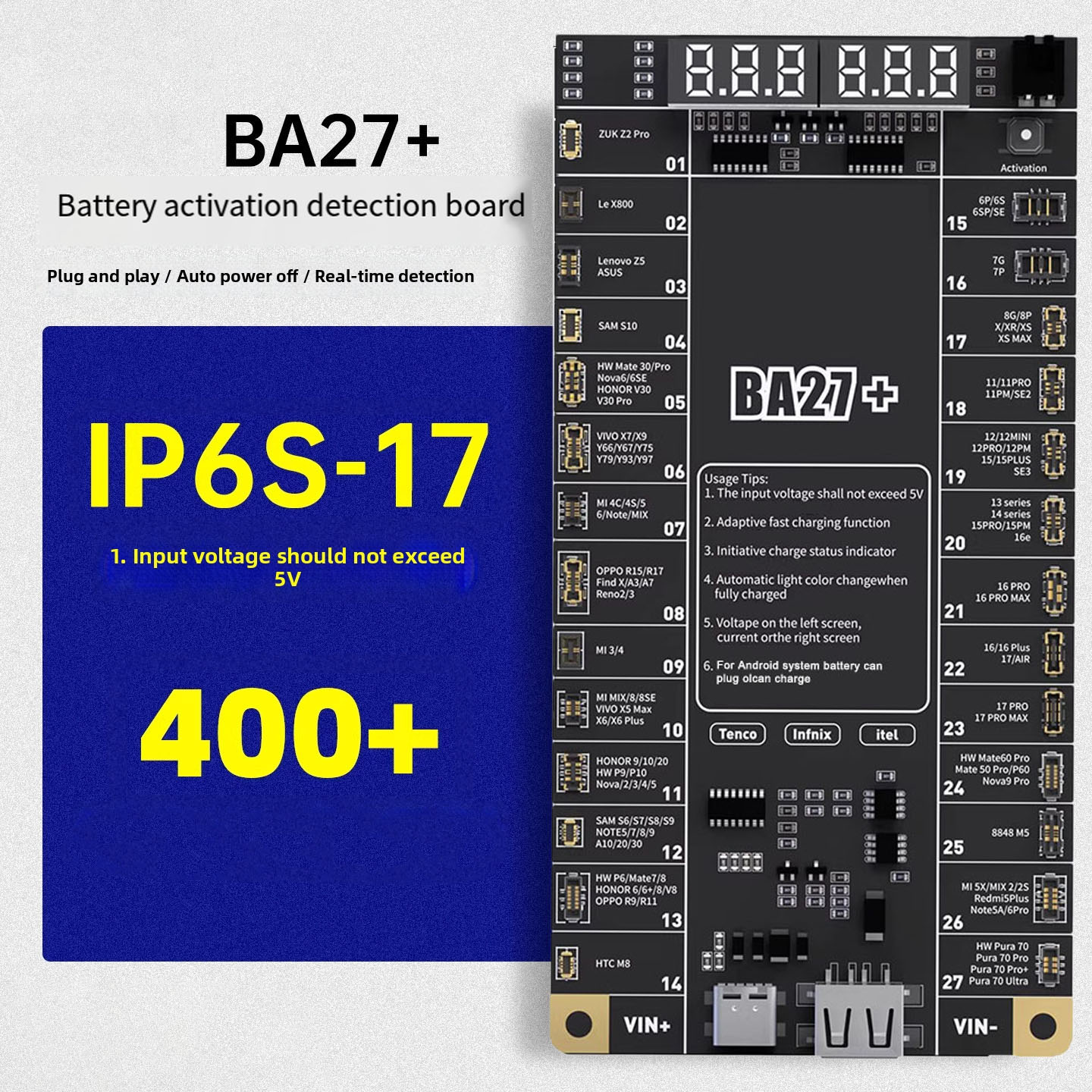 BA27 Plus起動テストボード急速充電インテリジェント検 - Power Tools Plus のレビューと価格