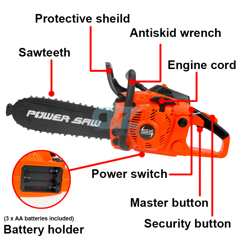キッズツールパワーチェーンソー電気修理おもちゃリアルなサウン - Power Tools Kids のレビューと価格
