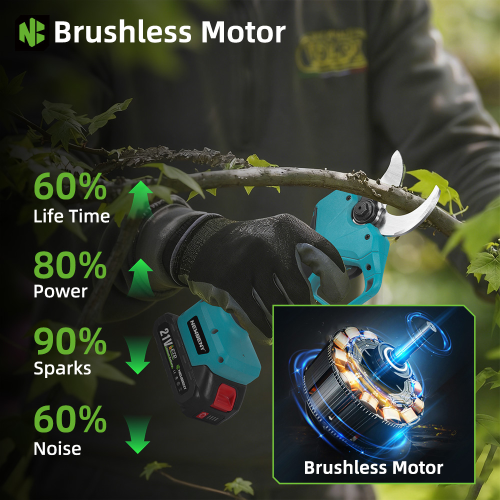 NEWBENY 65 ミリメートルコードレス電動剪定鋏 2  - Power Tools Makita のレビューと価格