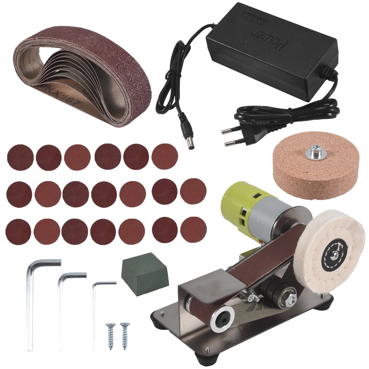 MALL EUプラグ、ベルトサンダー、速度調整可能な電動ナイ - Power Tools Mall のレビューと価格