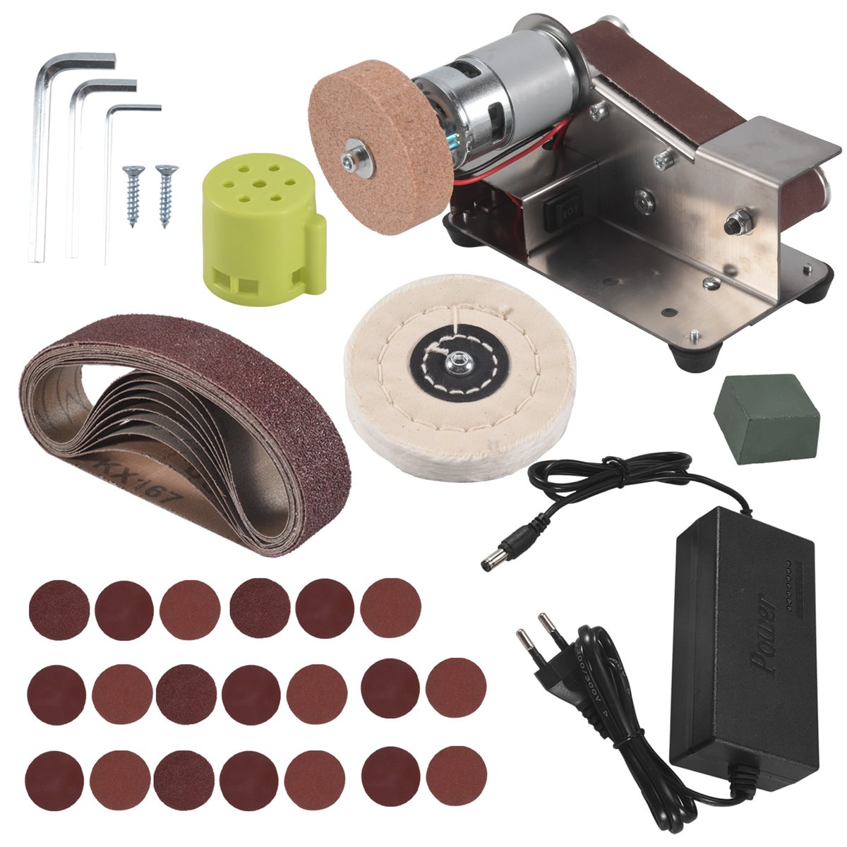 MALL EUプラグ、ベルトサンダー、速度調整可能な電動ナイ - Power Tools Mall のレビューと価格