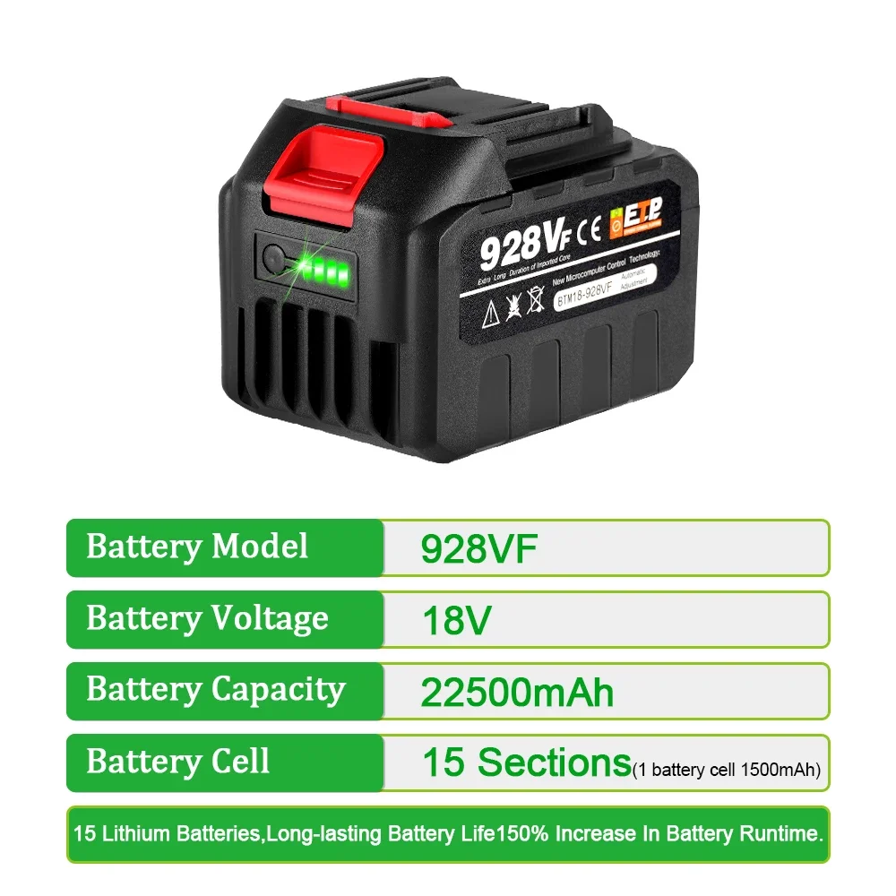 18V 388VF バッテリー 22500mah 15000 - Power Tools Universal Battery のレビューと価格