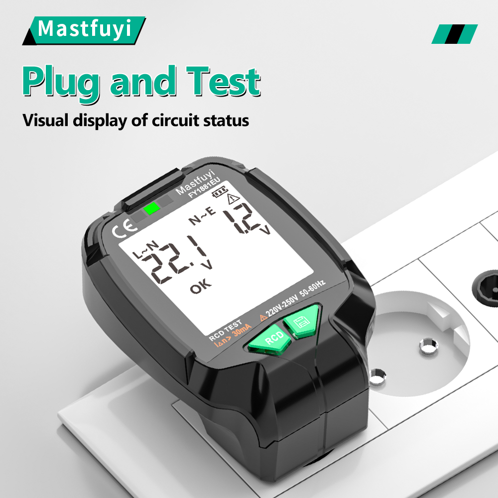 Mastfuyi-デジタル出力ソケットテスター,電圧テスト, - Power Tools Uk Review のレビューと価格