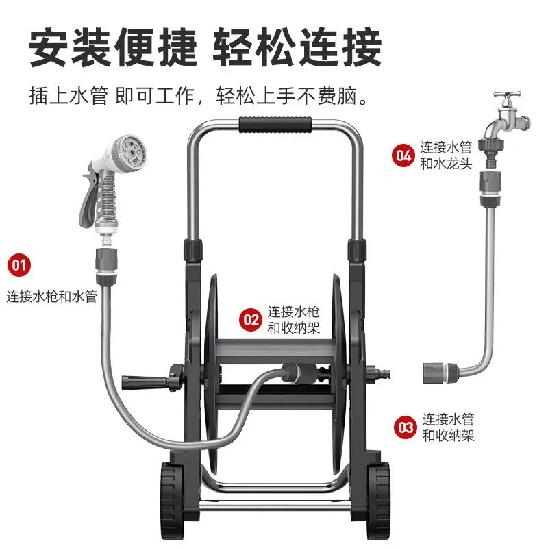 プレミアムカラーランダムホースリールガーデンパワーツールウォ - Power Tools Storage のレビューと価格