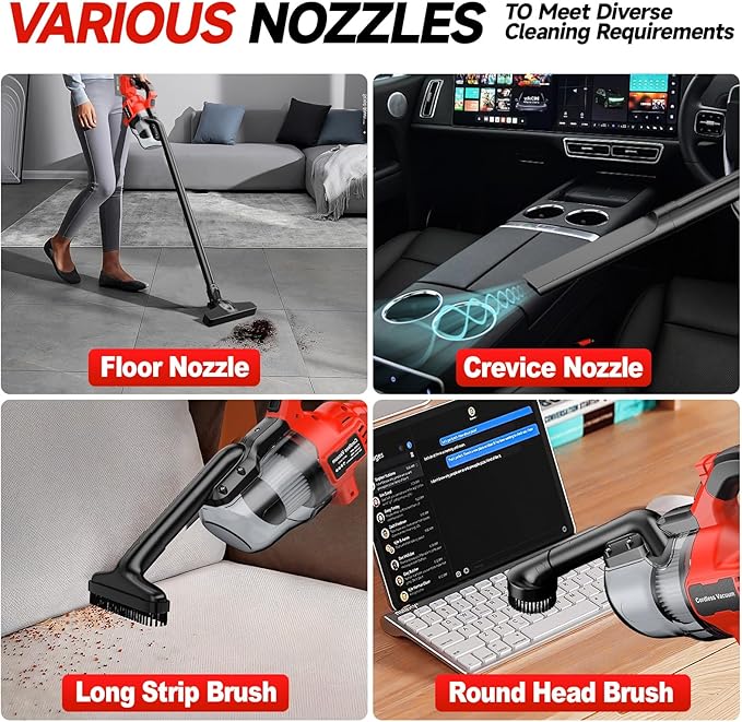 16000pa コードレス電気掃除機ハンドヘルド充電式乾湿両 - Power Tools Vacuum のレビューと価格