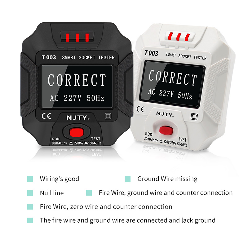 NJTY T003 スマートソケットテスター デジタルディス - Power Tools Uk Review のレビューと価格