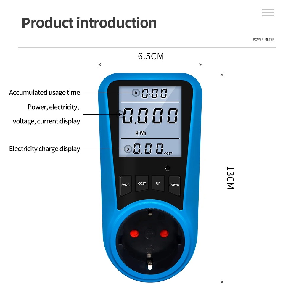 デジタル電流計,電圧計,タイマー,エネルギーテスター,ソケッ - Power Tools Uk Review のレビューと価格