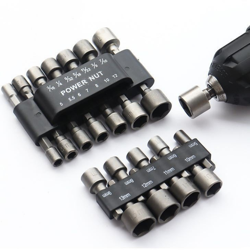 9/14個入り六角軸パワーナットドライバードリルビット磁気メ - Power Tools Underwater のレビューと価格