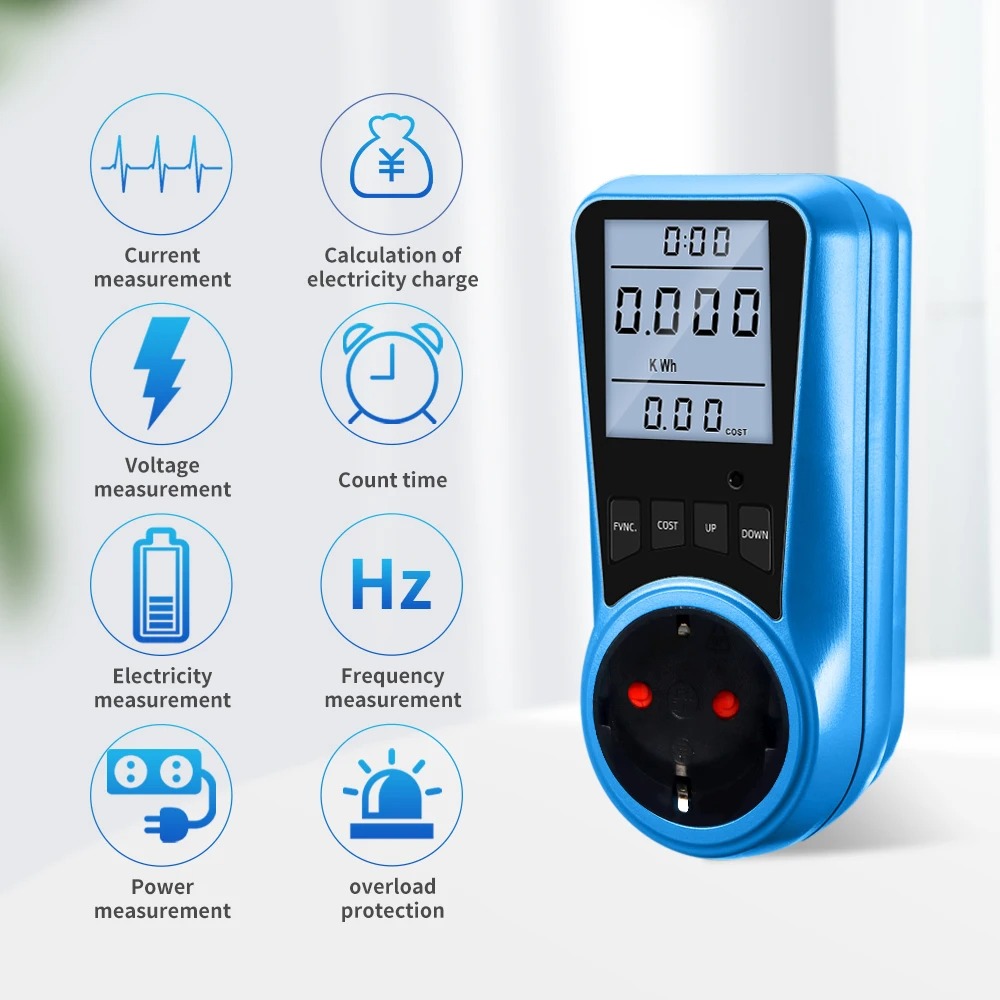 デジタル電流計 AC 230V 電力計 電圧計 時間計 ワッ - Power Tools Uk Review のレビューと価格