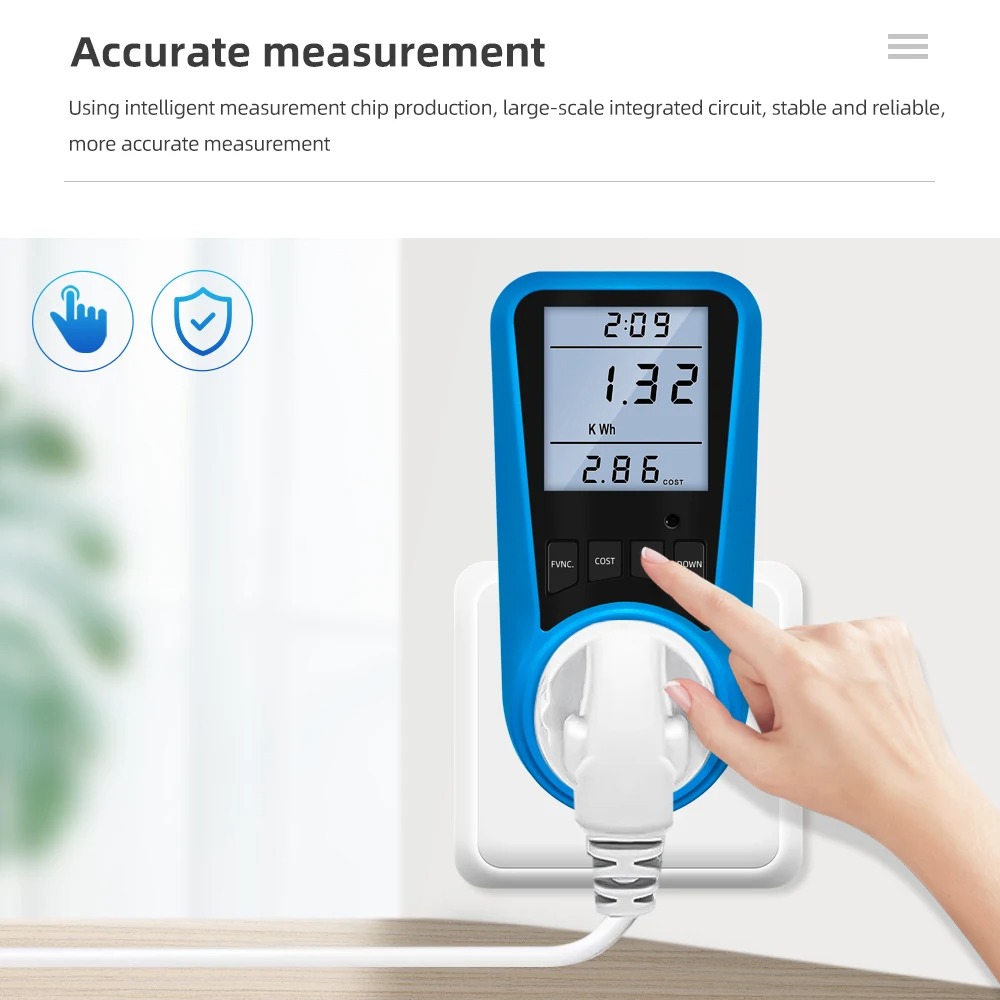 デジタル電流計 AC 230V 電力計 電圧計 時間計 ワッ - Power Tools Uk Review のレビューと価格