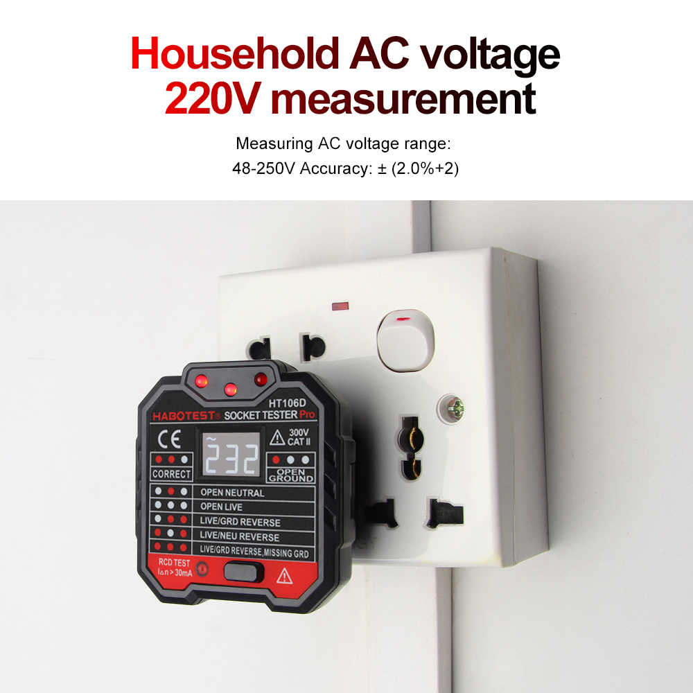 HABOTEST HT106 デジタルソケットテスタープロ  - Power Tools Uk Review のレビューと価格