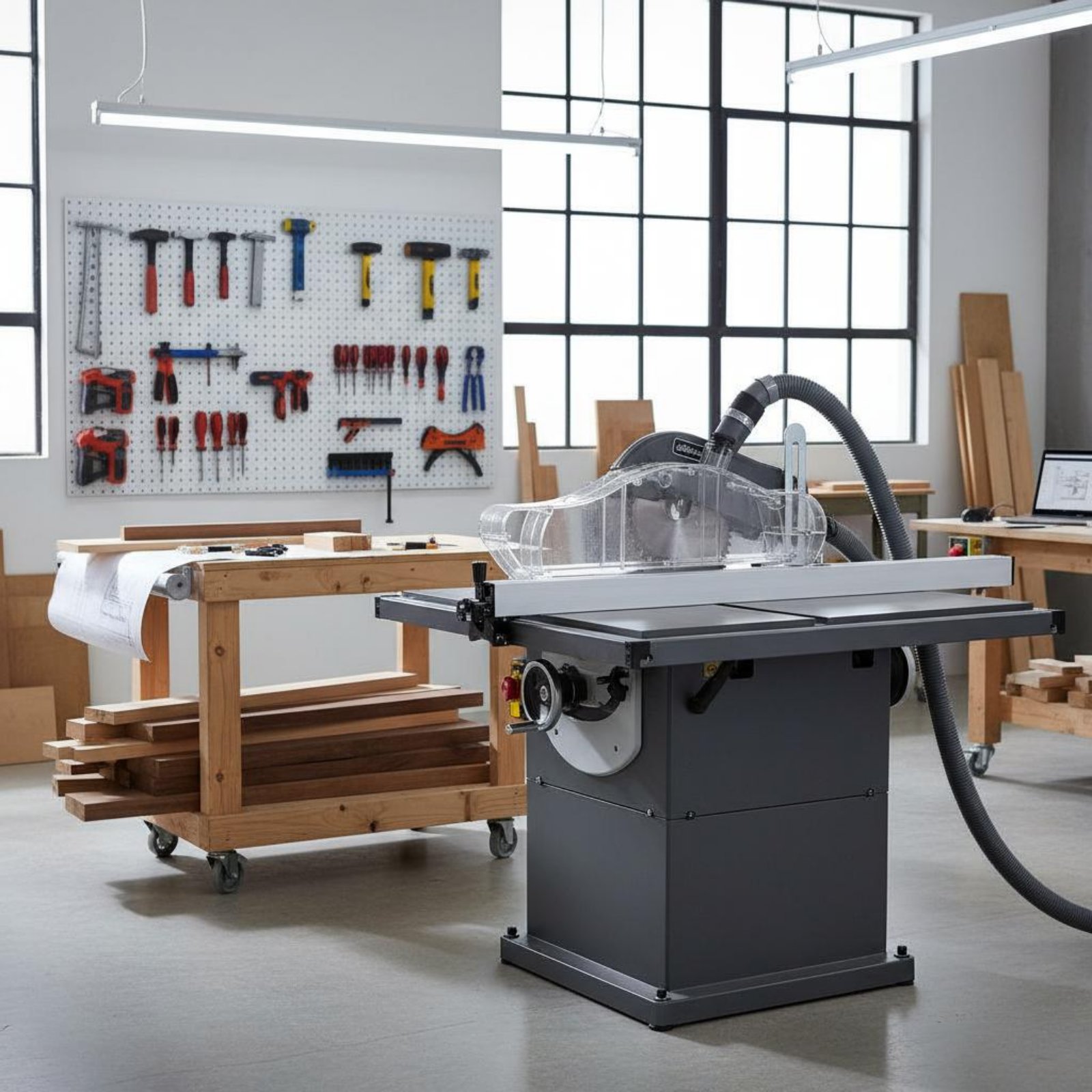 テーブルソー用ダストガード 透明クリアソーブレードカバー ダ - Power Tools Vacuum のレビューと価格