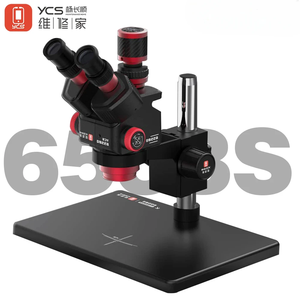 ベース付きYCS-6558S HD三眼顕微鏡,携帯電話用4K - Power Tools Zoom のレビューと価格