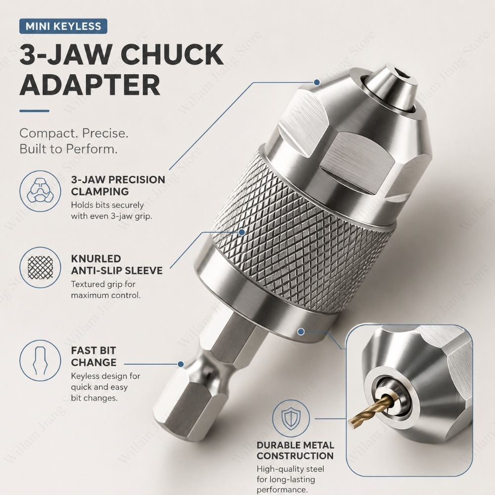 3 ジョードリルチャックアダプター、クイックリリース六角シャ - Power Tools Underwater のレビューと価格