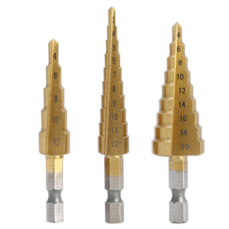 MALL 3個入り高速鋼ステップドリルビットセット電動工具コ - Power Tools Mall のレビューと価格