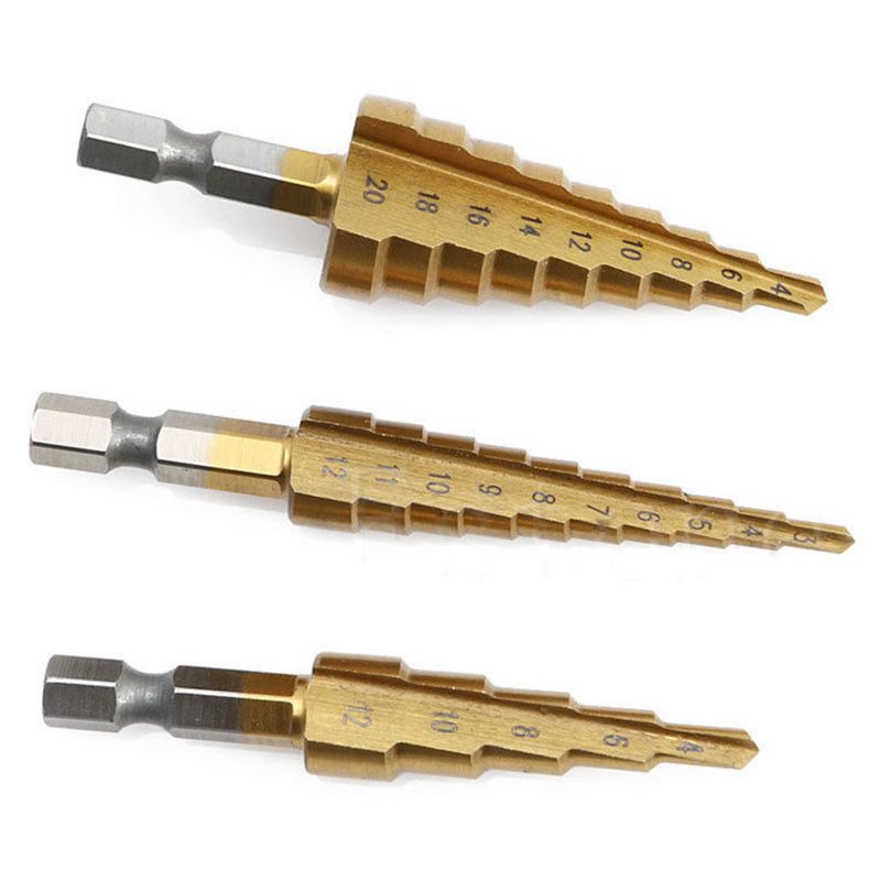 MALL 3個入り高速鋼ステップドリルビットセット電動工具コ - Power Tools Mall のレビューと価格