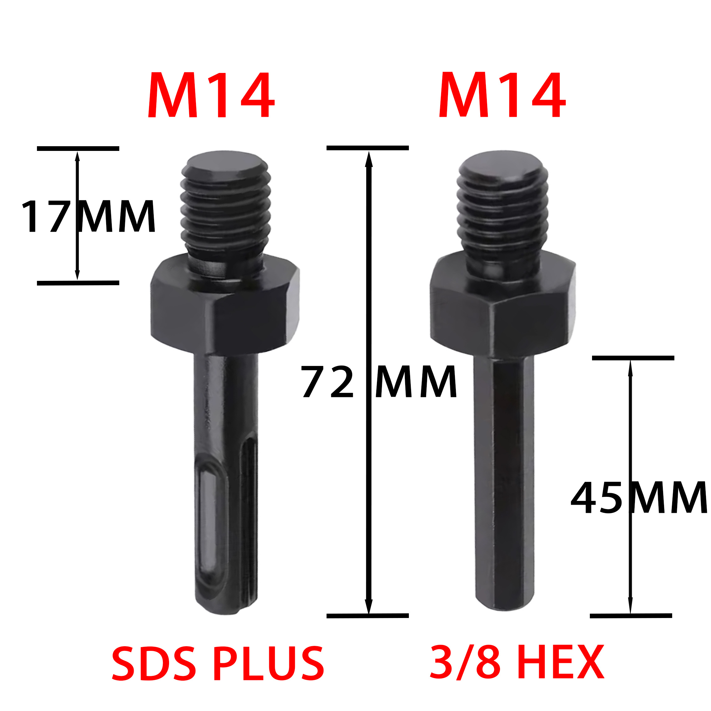 レイゼンM14ネジ式3/8六角＆SDSプラスシャンクアダプタ - Power Tools Plus のレビューと価格